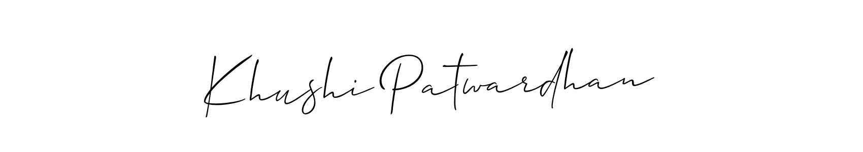 How to Draw Khushi Patwardhan signature style? Allison_Script is a latest design signature styles for name Khushi Patwardhan. Khushi Patwardhan signature style 2 images and pictures png