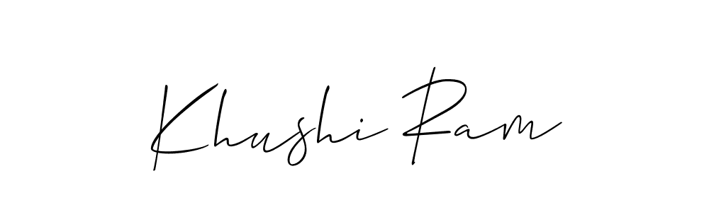 if you are searching for the best signature style for your name Khushi Ram. so please give up your signature search. here we have designed multiple signature styles  using Allison_Script. Khushi Ram signature style 2 images and pictures png