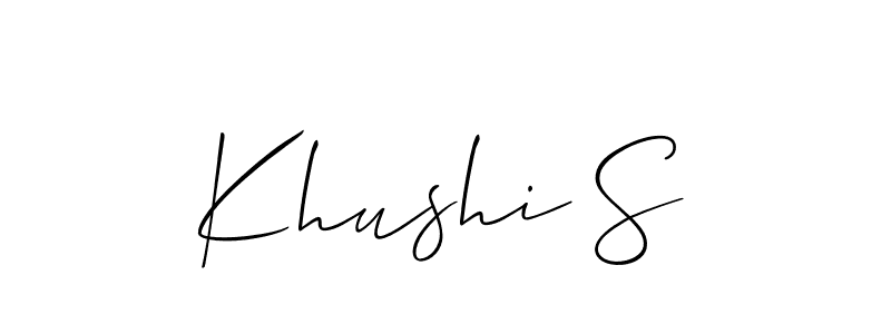 Best and Professional Signature Style for Khushi S. Allison_Script Best Signature Style Collection. Khushi S signature style 2 images and pictures png