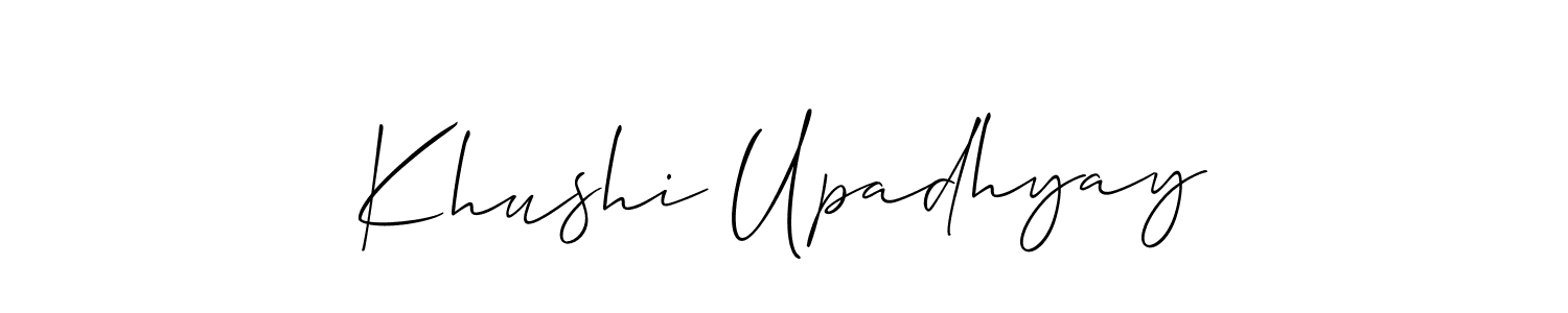 This is the best signature style for the Khushi Upadhyay name. Also you like these signature font (Allison_Script). Mix name signature. Khushi Upadhyay signature style 2 images and pictures png