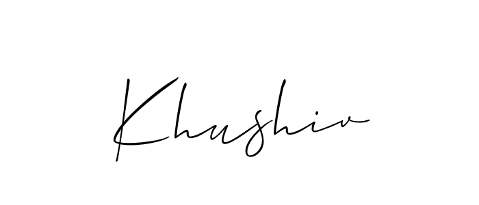 It looks lik you need a new signature style for name Khushiv. Design unique handwritten (Allison_Script) signature with our free signature maker in just a few clicks. Khushiv signature style 2 images and pictures png