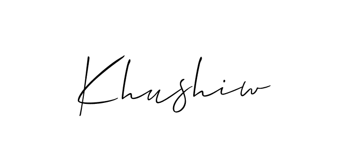 Make a short Khushiw signature style. Manage your documents anywhere anytime using Allison_Script. Create and add eSignatures, submit forms, share and send files easily. Khushiw signature style 2 images and pictures png