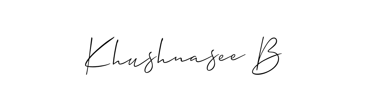 Best and Professional Signature Style for Khushnasee B. Allison_Script Best Signature Style Collection. Khushnasee B signature style 2 images and pictures png