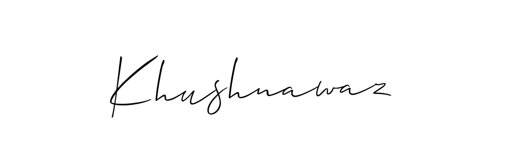 Also You can easily find your signature by using the search form. We will create Khushnawaz name handwritten signature images for you free of cost using Allison_Script sign style. Khushnawaz signature style 2 images and pictures png