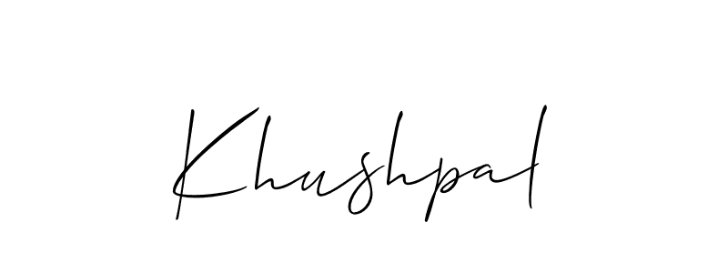 Khushpal stylish signature style. Best Handwritten Sign (Allison_Script) for my name. Handwritten Signature Collection Ideas for my name Khushpal. Khushpal signature style 2 images and pictures png