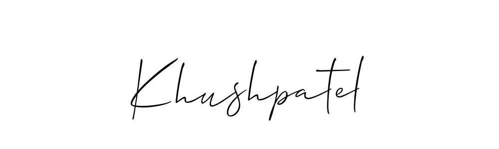 Best and Professional Signature Style for Khushpatel. Allison_Script Best Signature Style Collection. Khushpatel signature style 2 images and pictures png