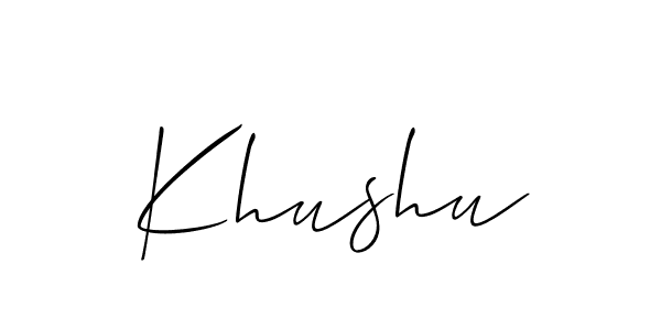 It looks lik you need a new signature style for name Khushu. Design unique handwritten (Allison_Script) signature with our free signature maker in just a few clicks. Khushu signature style 2 images and pictures png