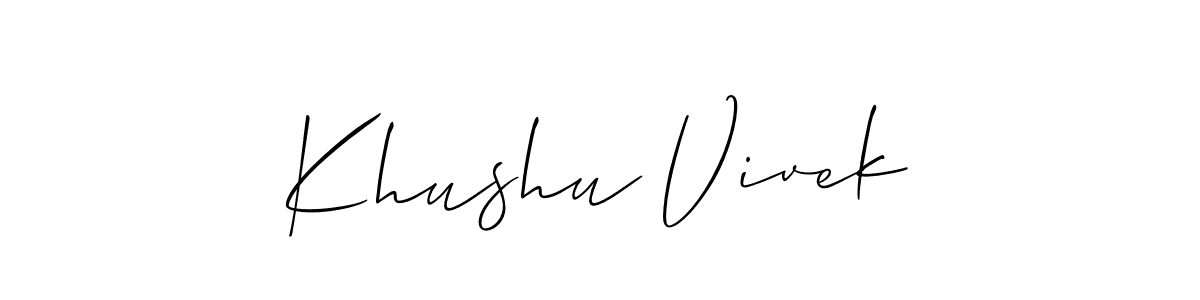 Here are the top 10 professional signature styles for the name Khushu Vivek. These are the best autograph styles you can use for your name. Khushu Vivek signature style 2 images and pictures png