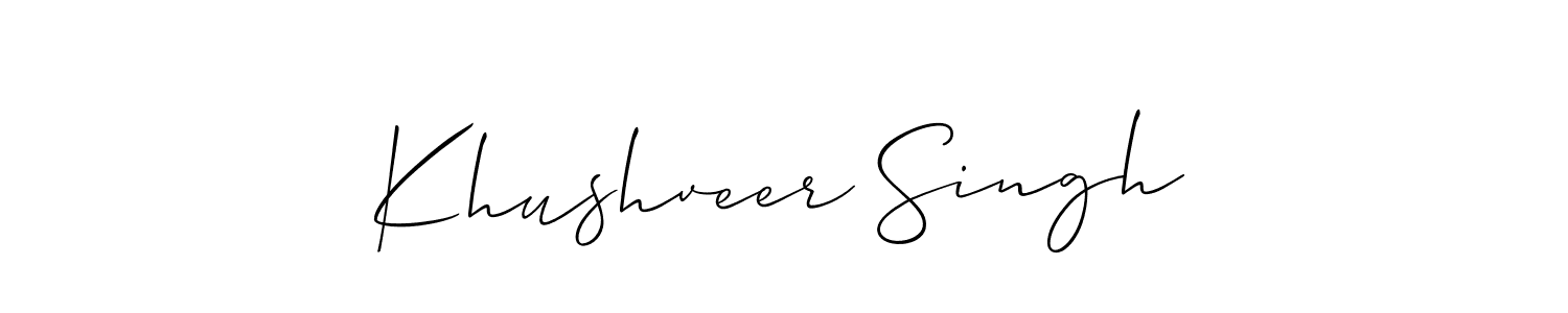 This is the best signature style for the Khushveer Singh name. Also you like these signature font (Allison_Script). Mix name signature. Khushveer Singh signature style 2 images and pictures png