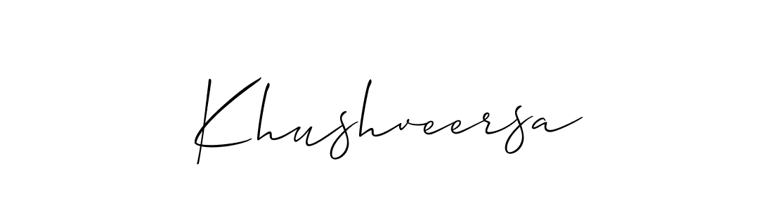 Khushveersa stylish signature style. Best Handwritten Sign (Allison_Script) for my name. Handwritten Signature Collection Ideas for my name Khushveersa. Khushveersa signature style 2 images and pictures png
