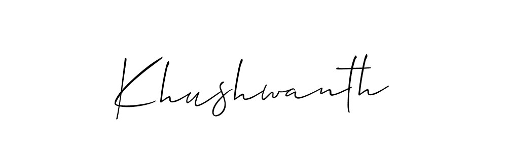 Also You can easily find your signature by using the search form. We will create Khushwanth name handwritten signature images for you free of cost using Allison_Script sign style. Khushwanth signature style 2 images and pictures png