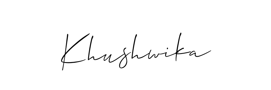 Make a beautiful signature design for name Khushwika. Use this online signature maker to create a handwritten signature for free. Khushwika signature style 2 images and pictures png