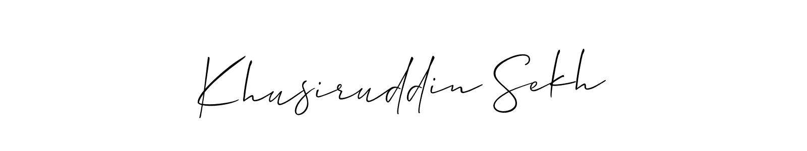 Khusiruddin Sekh stylish signature style. Best Handwritten Sign (Allison_Script) for my name. Handwritten Signature Collection Ideas for my name Khusiruddin Sekh. Khusiruddin Sekh signature style 2 images and pictures png