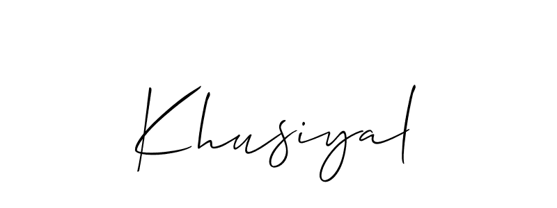 Check out images of Autograph of Khusiyal name. Actor Khusiyal Signature Style. Allison_Script is a professional sign style online. Khusiyal signature style 2 images and pictures png