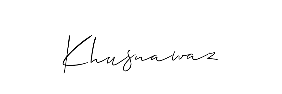 How to make Khusnawaz signature? Allison_Script is a professional autograph style. Create handwritten signature for Khusnawaz name. Khusnawaz signature style 2 images and pictures png