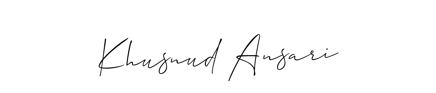 Also You can easily find your signature by using the search form. We will create Khusnud Ansari name handwritten signature images for you free of cost using Allison_Script sign style. Khusnud Ansari signature style 2 images and pictures png