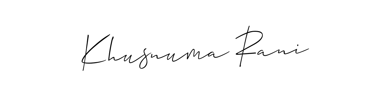 Make a beautiful signature design for name Khusnuma Rani. Use this online signature maker to create a handwritten signature for free. Khusnuma Rani signature style 2 images and pictures png