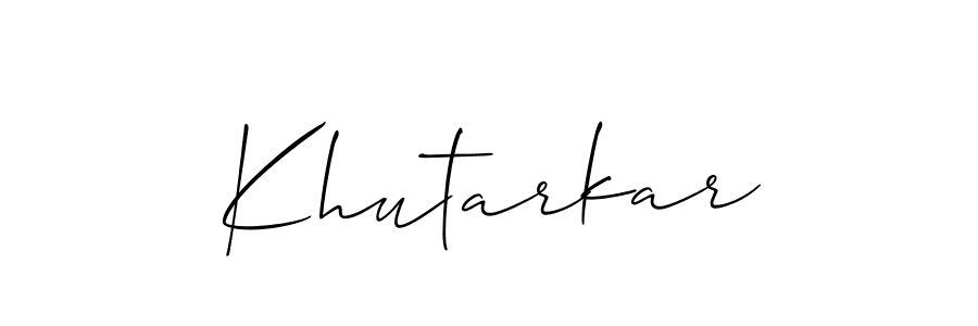 You should practise on your own different ways (Allison_Script) to write your name (Khutarkar) in signature. don't let someone else do it for you. Khutarkar signature style 2 images and pictures png