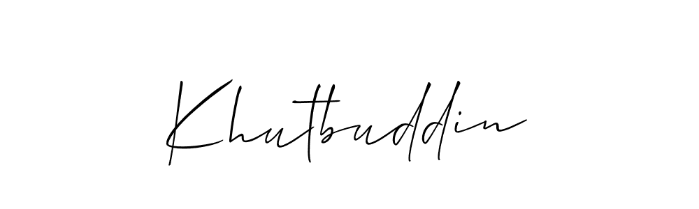 It looks lik you need a new signature style for name Khutbuddin. Design unique handwritten (Allison_Script) signature with our free signature maker in just a few clicks. Khutbuddin signature style 2 images and pictures png
