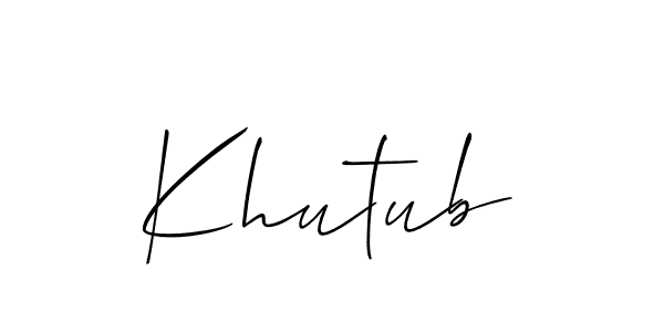 Once you've used our free online signature maker to create your best signature Allison_Script style, it's time to enjoy all of the benefits that Khutub name signing documents. Khutub signature style 2 images and pictures png