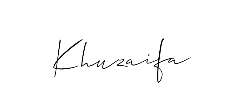 Allison_Script is a professional signature style that is perfect for those who want to add a touch of class to their signature. It is also a great choice for those who want to make their signature more unique. Get Khuzaifa name to fancy signature for free. Khuzaifa signature style 2 images and pictures png