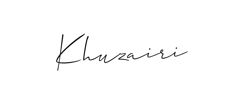 It looks lik you need a new signature style for name Khuzairi. Design unique handwritten (Allison_Script) signature with our free signature maker in just a few clicks. Khuzairi signature style 2 images and pictures png