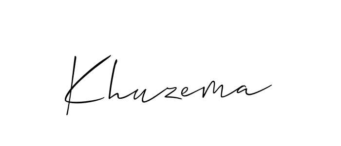 Allison_Script is a professional signature style that is perfect for those who want to add a touch of class to their signature. It is also a great choice for those who want to make their signature more unique. Get Khuzema name to fancy signature for free. Khuzema signature style 2 images and pictures png