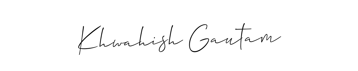 Here are the top 10 professional signature styles for the name Khwahish Gautam. These are the best autograph styles you can use for your name. Khwahish Gautam signature style 2 images and pictures png