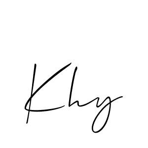Best and Professional Signature Style for Khy. Allison_Script Best Signature Style Collection. Khy signature style 2 images and pictures png