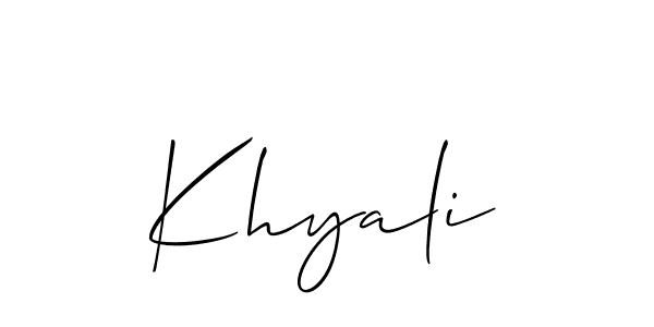 How to make Khyali name signature. Use Allison_Script style for creating short signs online. This is the latest handwritten sign. Khyali signature style 2 images and pictures png