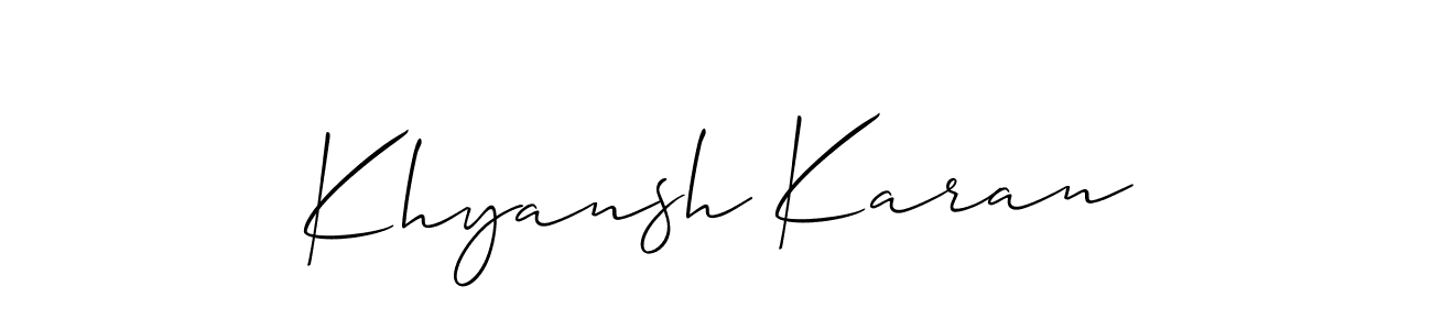 Once you've used our free online signature maker to create your best signature Allison_Script style, it's time to enjoy all of the benefits that Khyansh Karan name signing documents. Khyansh Karan signature style 2 images and pictures png