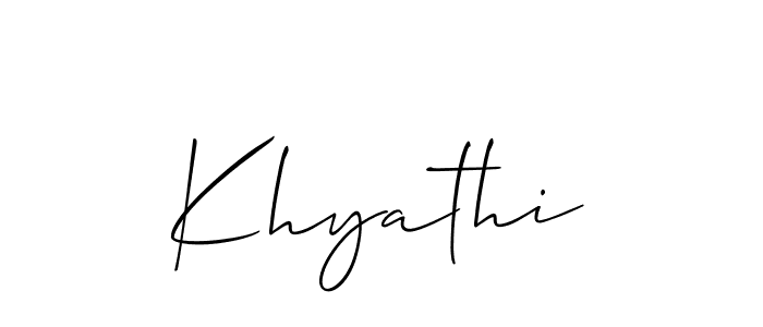 Best and Professional Signature Style for Khyathi. Allison_Script Best Signature Style Collection. Khyathi signature style 2 images and pictures png