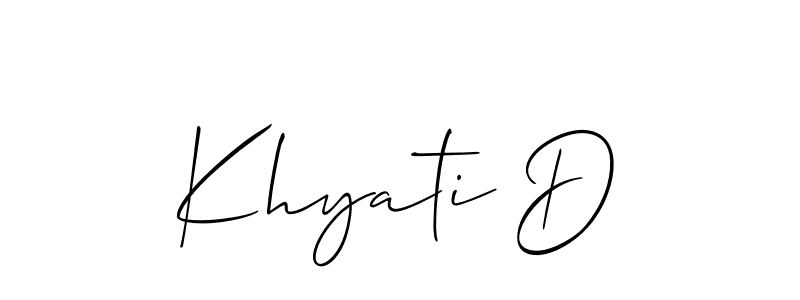 Best and Professional Signature Style for Khyati D. Allison_Script Best Signature Style Collection. Khyati D signature style 2 images and pictures png