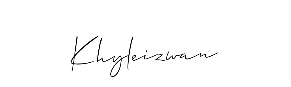 Make a beautiful signature design for name Khyleizwan. With this signature (Allison_Script) style, you can create a handwritten signature for free. Khyleizwan signature style 2 images and pictures png