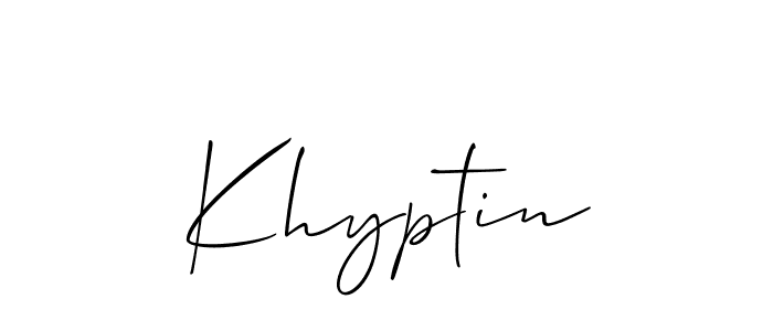 Also we have Khyptin name is the best signature style. Create professional handwritten signature collection using Allison_Script autograph style. Khyptin signature style 2 images and pictures png