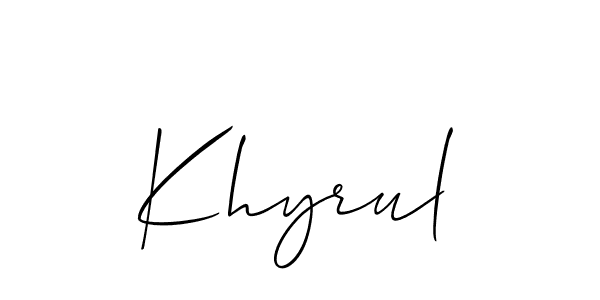 Best and Professional Signature Style for Khyrul. Allison_Script Best Signature Style Collection. Khyrul signature style 2 images and pictures png