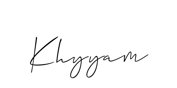 Allison_Script is a professional signature style that is perfect for those who want to add a touch of class to their signature. It is also a great choice for those who want to make their signature more unique. Get Khyyam name to fancy signature for free. Khyyam signature style 2 images and pictures png