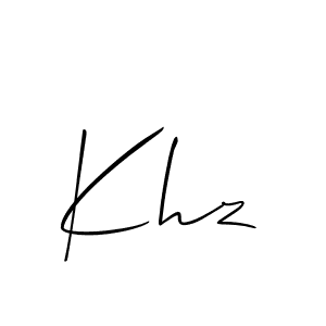 Make a beautiful signature design for name Khz. Use this online signature maker to create a handwritten signature for free. Khz signature style 2 images and pictures png