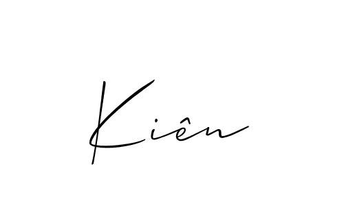 Also we have Kiên name is the best signature style. Create professional handwritten signature collection using Allison_Script autograph style. Kiên signature style 2 images and pictures png