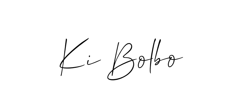 It looks lik you need a new signature style for name Ki Bolbo. Design unique handwritten (Allison_Script) signature with our free signature maker in just a few clicks. Ki Bolbo signature style 2 images and pictures png