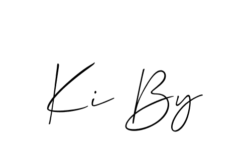 Allison_Script is a professional signature style that is perfect for those who want to add a touch of class to their signature. It is also a great choice for those who want to make their signature more unique. Get Ki By name to fancy signature for free. Ki By signature style 2 images and pictures png