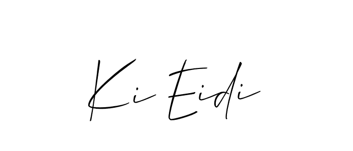 Design your own signature with our free online signature maker. With this signature software, you can create a handwritten (Allison_Script) signature for name Ki Eidi. Ki Eidi signature style 2 images and pictures png