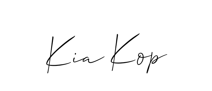 Also You can easily find your signature by using the search form. We will create Kia Kop name handwritten signature images for you free of cost using Allison_Script sign style. Kia Kop signature style 2 images and pictures png