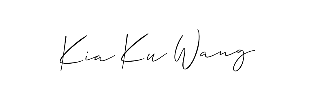 Also You can easily find your signature by using the search form. We will create Kia Ku Wang name handwritten signature images for you free of cost using Allison_Script sign style. Kia Ku Wang signature style 2 images and pictures png