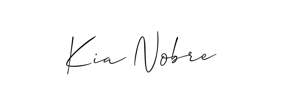 How to make Kia Nobre name signature. Use Allison_Script style for creating short signs online. This is the latest handwritten sign. Kia Nobre signature style 2 images and pictures png