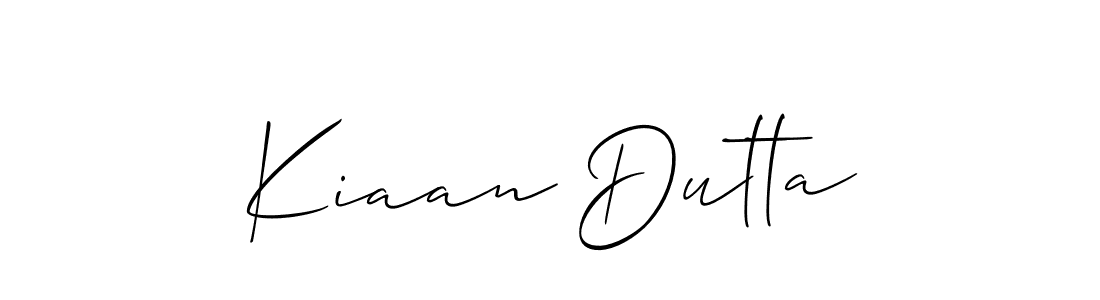 Create a beautiful signature design for name Kiaan Dutta. With this signature (Allison_Script) fonts, you can make a handwritten signature for free. Kiaan Dutta signature style 2 images and pictures png