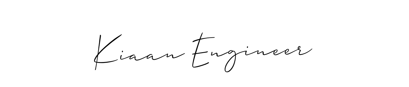 How to make Kiaan Engineer name signature. Use Allison_Script style for creating short signs online. This is the latest handwritten sign. Kiaan Engineer signature style 2 images and pictures png
