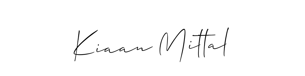 Also You can easily find your signature by using the search form. We will create Kiaan Mittal name handwritten signature images for you free of cost using Allison_Script sign style. Kiaan Mittal signature style 2 images and pictures png