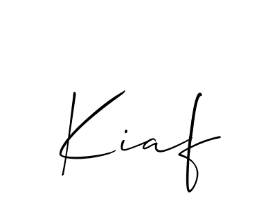 Make a beautiful signature design for name Kiaf. Use this online signature maker to create a handwritten signature for free. Kiaf signature style 2 images and pictures png