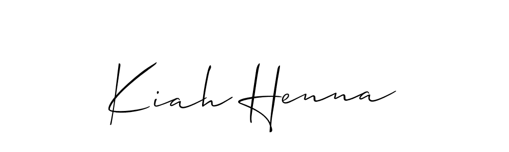 Allison_Script is a professional signature style that is perfect for those who want to add a touch of class to their signature. It is also a great choice for those who want to make their signature more unique. Get Kiah Henna name to fancy signature for free. Kiah Henna signature style 2 images and pictures png